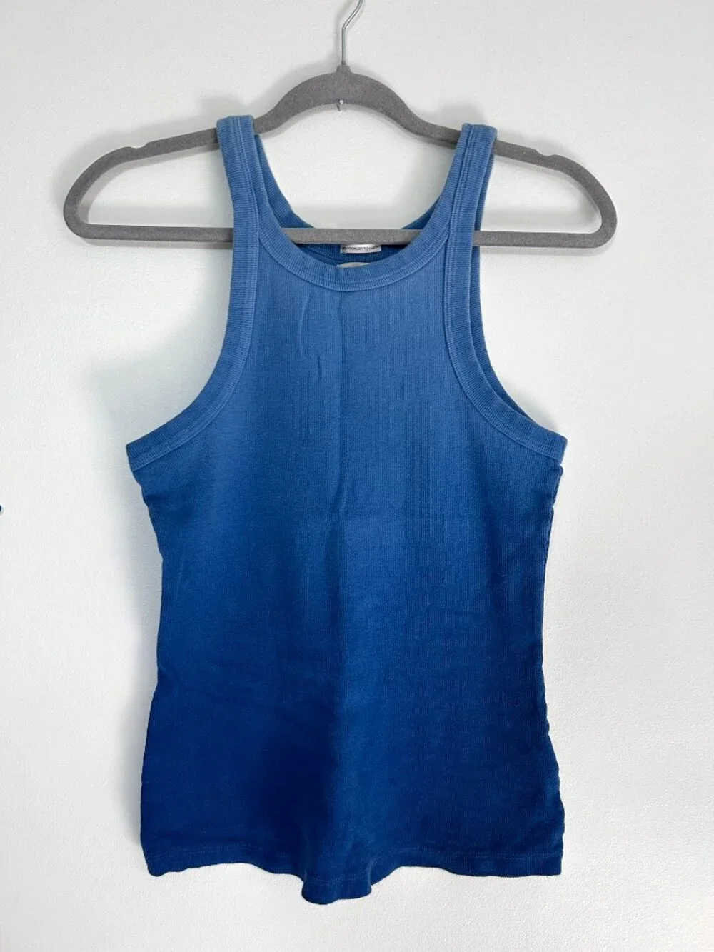 Mother Blue Ombre Gradient Racerback Rib Knit Tank - Size Small - MSRP $120 - Picture 5 of 5